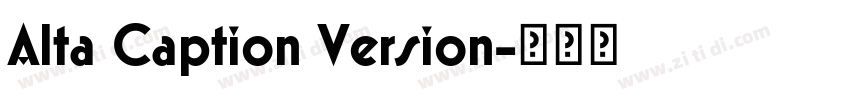 Alta Caption Version字体转换